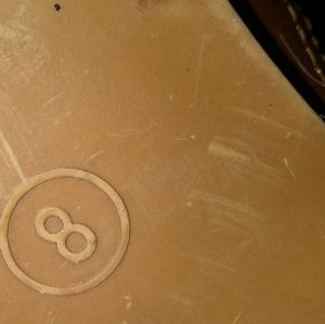 Healed leather boots